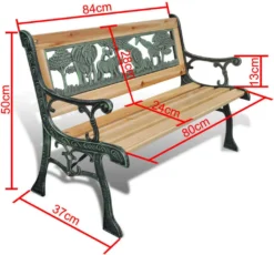 VidaXL Kinder-Gartenbank 84 Cm Holz -Grünwelt Exporteren Garten-Winkel fa9701440ccb7f69e6f25374154fffe6