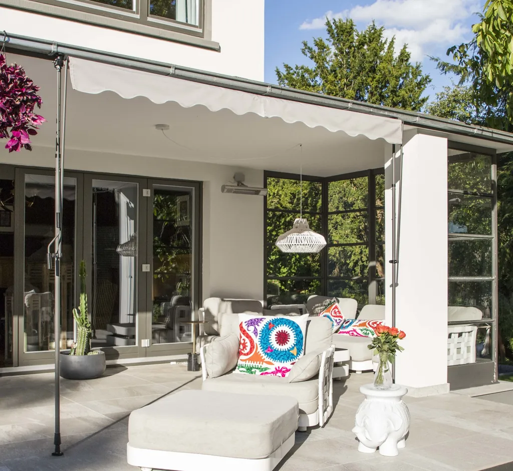 HI 62480 Klemmmarkise Markise B300xT120cm Hellgrau 2 HI 62480 Klemmmarkise Markise B300xT120cm Hellgrau – Bild 2