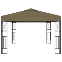 VidaXL Pavillon 3x4 M Taupe Stoff -Grünwelt Exporteren Garten-Winkel faea320ca2034b92c8b5a957884f0556