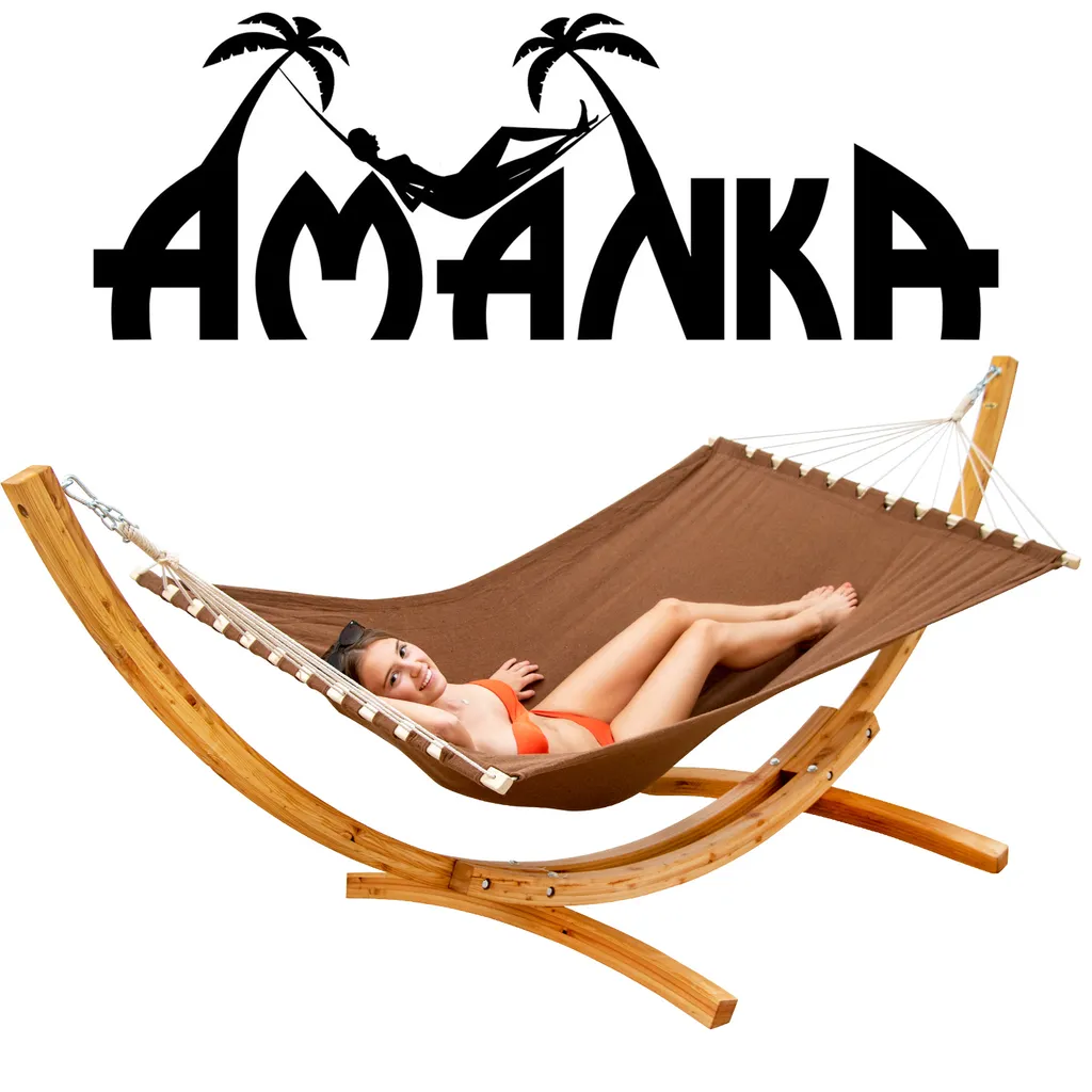 XXL Hängematte Mit Gestell - Holz Hängemattengestell 2 XXL Hängematte Mit Gestell - Holz Hängemattengestell – Bild 2