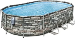 Bestway® Power Steel™ Comfort Jet Series™ Frame Pool-Set Mit Filterpumpe 610 X 366 X 122 Cm, Steinwand-Optik (Naturstein), Oval 34 Bestway® Power Steel™ Comfort Jet Series™ Frame Pool-Set Mit Filterpumpe 610 X 366 X 122 Cm, Steinwand-Optik (Naturstein), Oval -Grünwelt Exporteren Garten-Winkel fb65ae6c6ae04165a96e0a22965291ae
