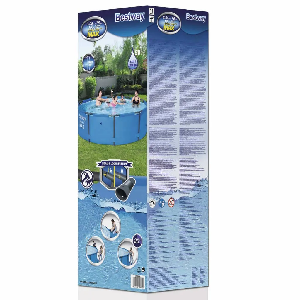 Bestway Frame Pool “Steel Pro™” 305x76 Cm - Rund - 4.678 L; 56406 3 Bestway Frame Pool “Steel Pro™” 305x76 Cm - Rund - 4.678 L; 56406 – Bild 3