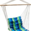 Druline Hängestuhl Hängematte Hängesessel Hängesitz Aufhängung Bunt 120kg GrünBlau