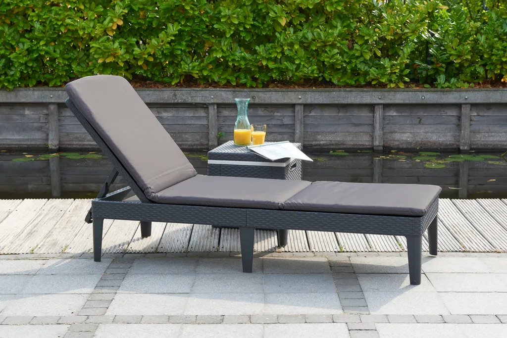 Allibert Sunlounger Liege Jaipur Inkl. Auflage, Farbe Graphit/Grau 8 Allibert Sunlounger Liege Jaipur Inkl. Auflage, Farbe Graphit/Grau – Bild 8