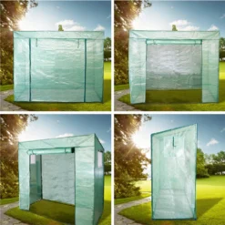 EINFEBEN Foliengewächshaus Gewächshäuser Treibhaus Tomatenhaus Pflanzenhaus Grün 200*80*170CM -Grünwelt Exporteren Garten-Winkel fcb9540deee2394c999d4c1ac07839bc