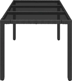 VIDAXL Gartentisch Mit Glasplatte Schwarz 150x90x75 Cm Poly Rattan 10 VIDAXL Gartentisch Mit Glasplatte Schwarz 150x90x75 Cm Poly Rattan -Grünwelt Exporteren Garten-Winkel fcc1284dce36562417377e5a52fcb635