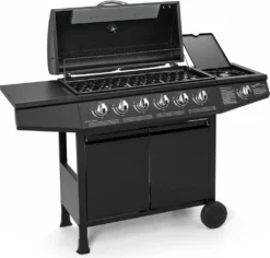 TAINO BASIC 6+1 Gasgrill Mit Seitenbrenner 6 Brenner Edelstahl-Brenner Grillwagen BBQ Schwarz -Grünwelt Exporteren Garten-Winkel fd005787ea8fe4ee833549437c3e682c