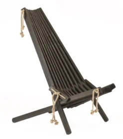 Gartenstuhl / Gartenliege EcoFurn EcoChair Kiefer Schwarz