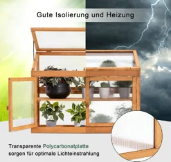 MCombo 2 Etage Höhenverstellbares Anlehngewächshaus Treibhaus Pflanzenhaus Holz 0160 -Grünwelt Exporteren Garten-Winkel fd6e136800d8416be58cbaa1a7b059ff