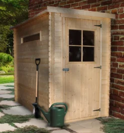 Gartenschrank / Geräteschrank - 2,35 X 1,30 Meter Aus 19mm Blockbohlen