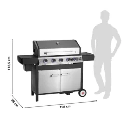 LANDMANN Gasgrill 5.1 MaxX Gartengrill BBQ Gasgrillwagen Gasbrenner Edelstahl -Grünwelt Exporteren Garten-Winkel fed5098d916a0d24bea34eb2222e1936