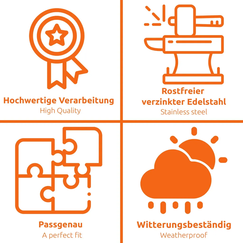 ECENCE 200x Gewächshaus-Klammern Edelstahl Verzinkt Rostfrei Und Sturmfest Für Gewächshaus & Gla 3 ECENCE 200x Gewächshaus-Klammern Edelstahl Verzinkt Rostfrei Und Sturmfest Für Gewächshaus & Gla – Bild 3
