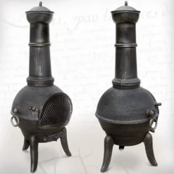 Jago® Terrassenofen Mit Funkenfluggitter - Aus Gußeisen Im Klassischen Design, 108cm Hoch, Inklusive Schürhaken, Funkenschutz - Vintage Gartenofen, Rustikaler Look, Gartenkamin, Feuerstelle, Feuerkorb -Grünwelt Exporteren Garten-Winkel ffdbf2a2fd99dd94f680a5b25659904a